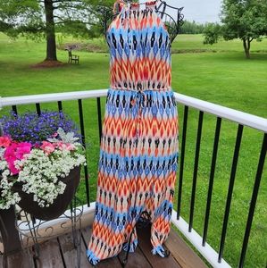 Athleta sunset halter maxi dress, size medium/large